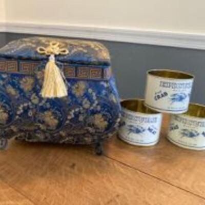 Sewing Box + Crab Tins
