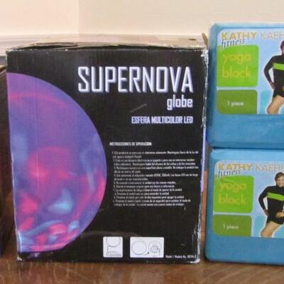 Supernova Globe, Weather Ball Weather Station, Yoga Blocks