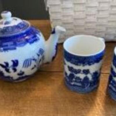 Teapot + Mugs + Tins + Basket