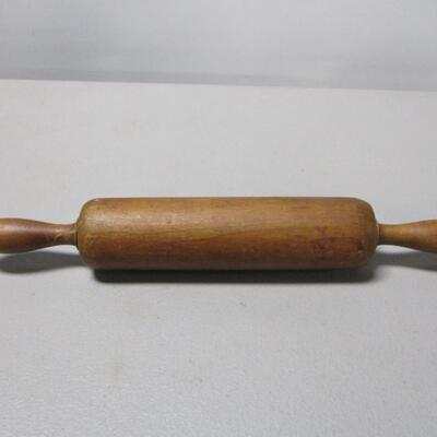 Antique Vintage Rolling Pin Solid Wood 17
