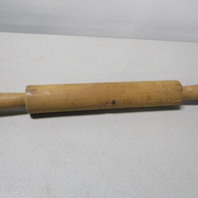 Antique Vintage Rolling Pin One Piece Solid Wood 19