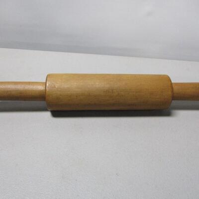 Antique Vintage Rolling Pin One Piece Solid Wood 19 1/2