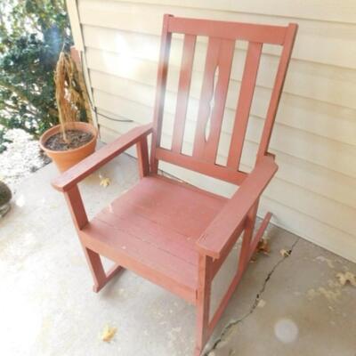 Vintage Solid Wood Porch Rocker Choice 2 of 2