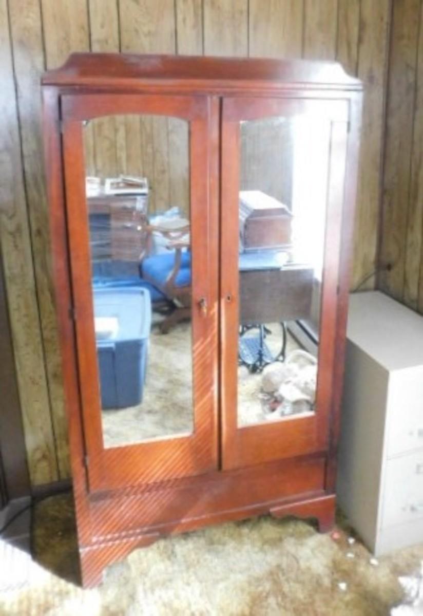 Vintage Double Door Cedar Lined Armoire