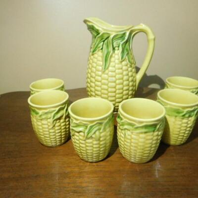 Ceramic Lemonade Set Corn Cob Design