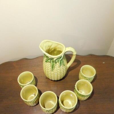 Ceramic Lemonade Set Corn Cob Design