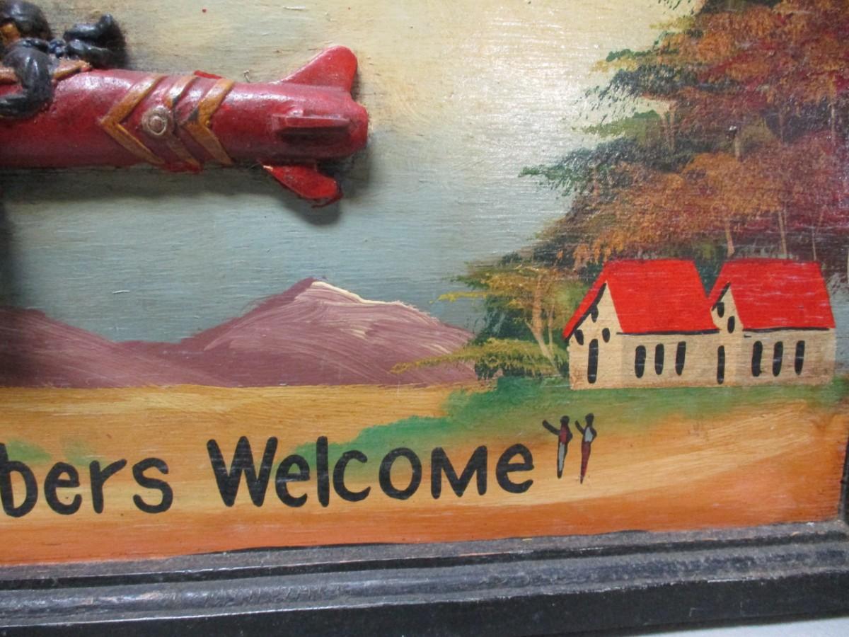 Capt Jacobs Flying Club New Members Welcome - 3D Wooden Sign
