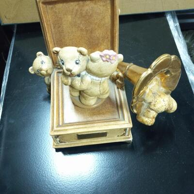 Vintage Teddy Bear Music Box