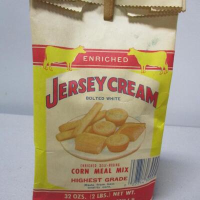 Vintage Jersey Cream Corn Meal Mix Bag  Retro Kitchen Decor