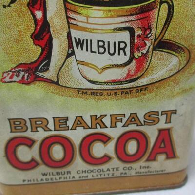 Collectible Vtg Wilbur's Breakfast Cocoa PA USA 1lb