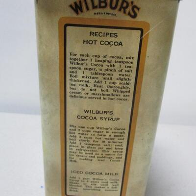 Collectible Vtg Wilbur's Breakfast Cocoa PA USA 1lb