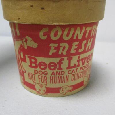 Vintage Country Fresh Beef Liver Container, Hillsdale, N.Y.