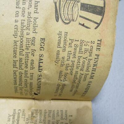 Vintage Booklets - Picnic Time Recipe & The Family Food Supply