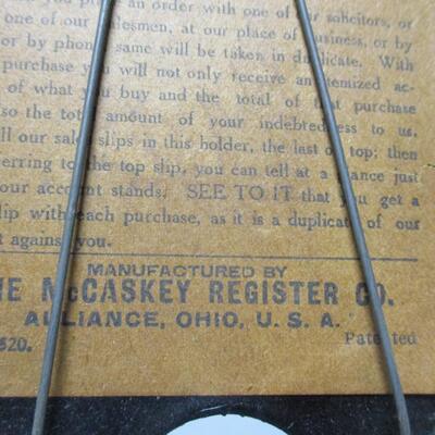 The McCaskey Register Company Metal Bill Holder