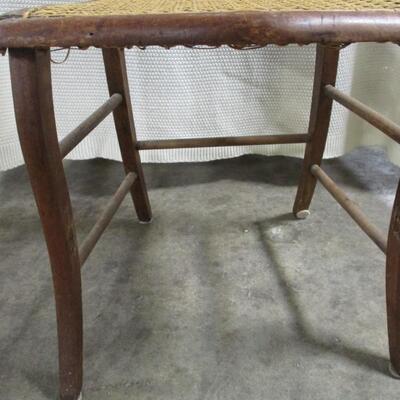 Antique Chair With Hand Laced Cane Seat