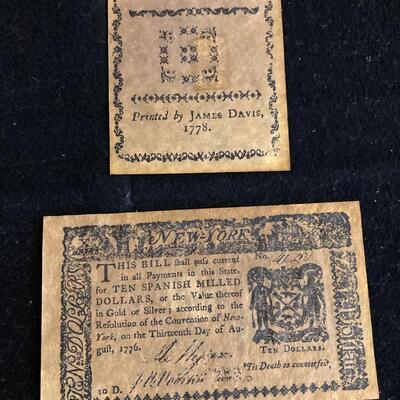 Vintage Confederate Style Bank Notes