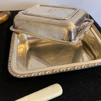 Mixed Vintage Silverplate Serving Pieces Lot