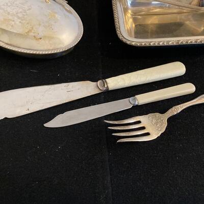 Mixed Vintage Silverplate Serving Pieces Lot