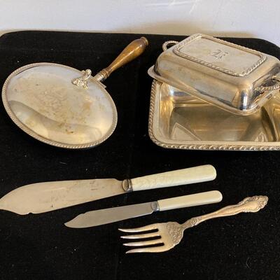 Mixed Vintage Silverplate Serving Pieces Lot