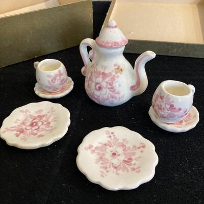 Vintage Miniature Porcelain Tea Service Set