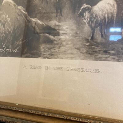 Antique Framed ELMER KEENE 21â€ x 29â€ Etching Signed and Numbered
