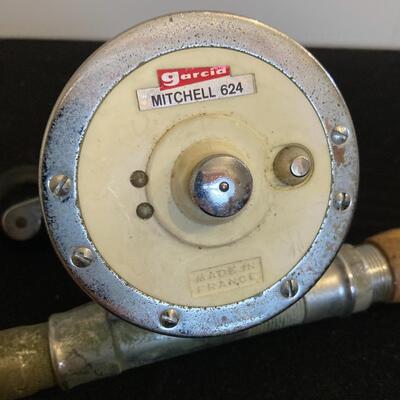 Vintage Mitchell Garcia Model 624 Fishing Reel with Original Rod