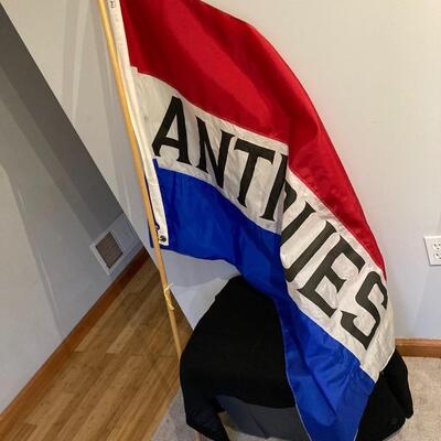 Antiques Flag 3â€™ x 5â€™ with original pole