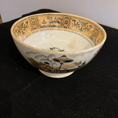 Antique Porcelain HOLLAND Bowl 8â€ across x 4â€ high