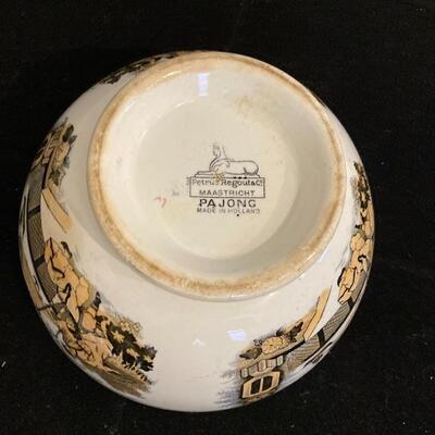 Antique Porcelain HOLLAND Bowl 8â€ across x 4â€ high