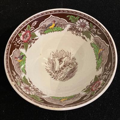 Antique Bowl PV FRANCE 6â€ across x 3.5â€ h