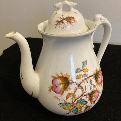 Antique French Porcelain Tea / Coffee Server 8.5â€ h