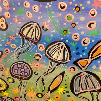 WALLAS â€œLa Danzaâ€ Original Framed Giclee Print 28â€ x 28â€