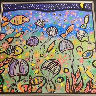 WALLAS â€œLa Danzaâ€ Original Framed Giclee Print 28â€ x 28â€