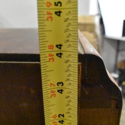 Wooden Dresser: 4 Layers of Drawers, Damaged Side. MCM Vintage