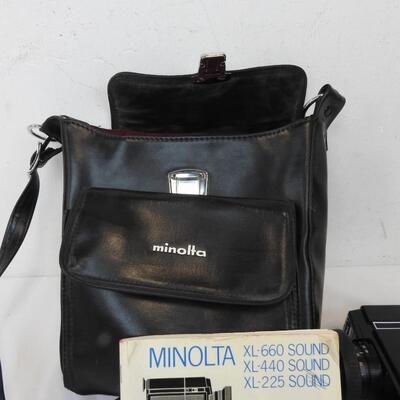 Minolta Vintage XL-660 Sound movie camera, partially tested,, microphone, film
