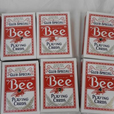 12 Used Packs of Playing Cards, Bee, All Red