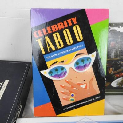 6 pc Puzzles and Games, Celebrity Taboo, Sorry, Pictionary