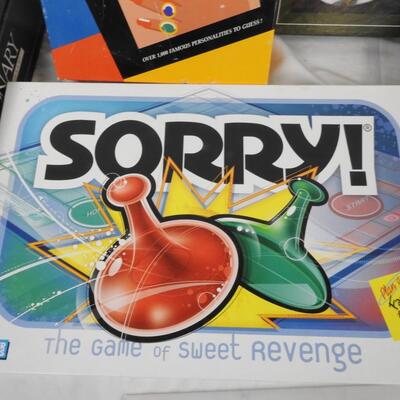 6 pc Puzzles and Games, Celebrity Taboo, Sorry, Pictionary