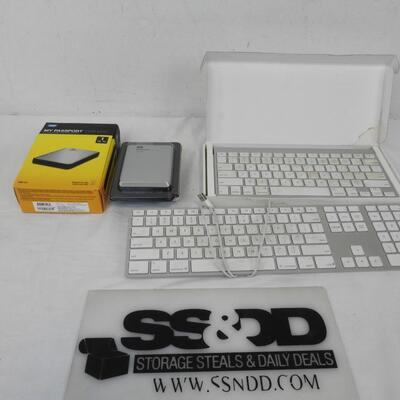 Electronics Lot: 2 Apple Keyboards and My Passport for Mac