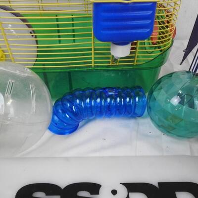 Pet Lot: Ferret Books, Colorful Cage with Customizable Tubing, Hamster Wheel