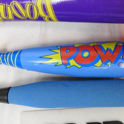 3 pc Kids Toys, Inflatable Hammer and Bat, Foam Bat