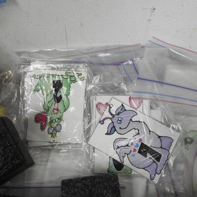 16 pc Teaching Supplies, Blocks, Dry Erasers, Fabric Pocket Chart