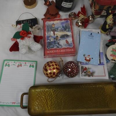 20 pc Holiday, Ornaments, Christmas Basket, Santa Mug, Lights