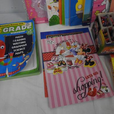 Lot of Coloring Books and Crayons, Cards, Flash Cards, Coloring/Activity Books