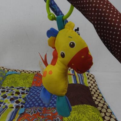 Kid Play Pad with Poles to Hang Toys, Infantino, Retractable Top