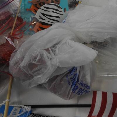 20+ Craft Lot, Fuzzy Sticks, Balloons, Letters, Holiday Decorations