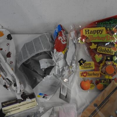 20+ Craft Lot, Fuzzy Sticks, Balloons, Letters, Holiday Decorations