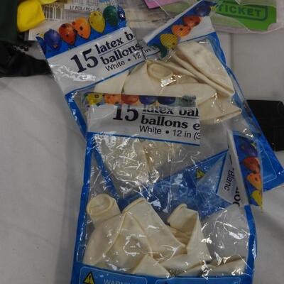 20+ Craft Lot, Fuzzy Sticks, Balloons, Letters, Holiday Decorations