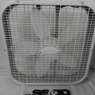 Lasko Box Fan, 20 Inch, 3 Speed, Works, Used In Box