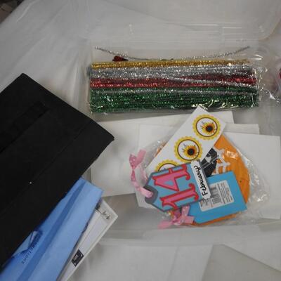 Craft Lot: Paper, Craft Bins, Plastic Organizers